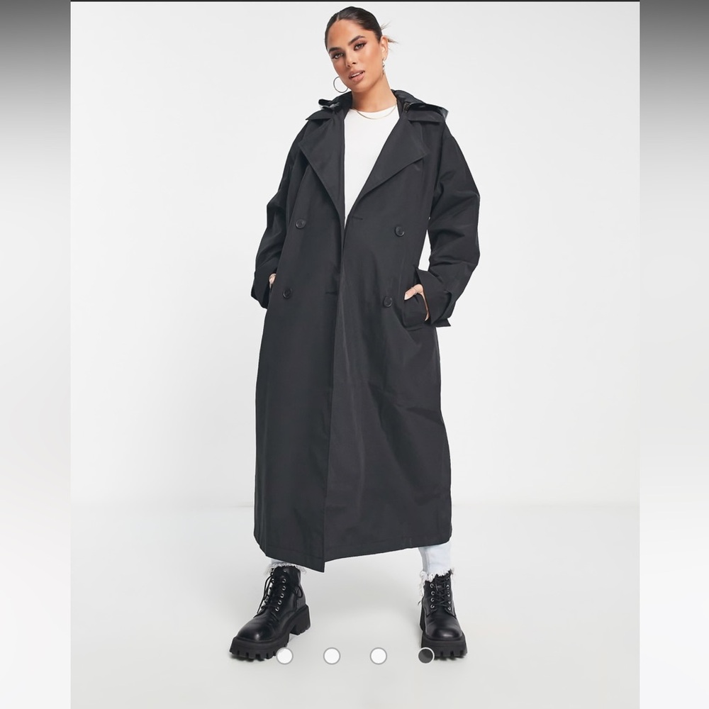 ASOS Maternity Black Trench Coat